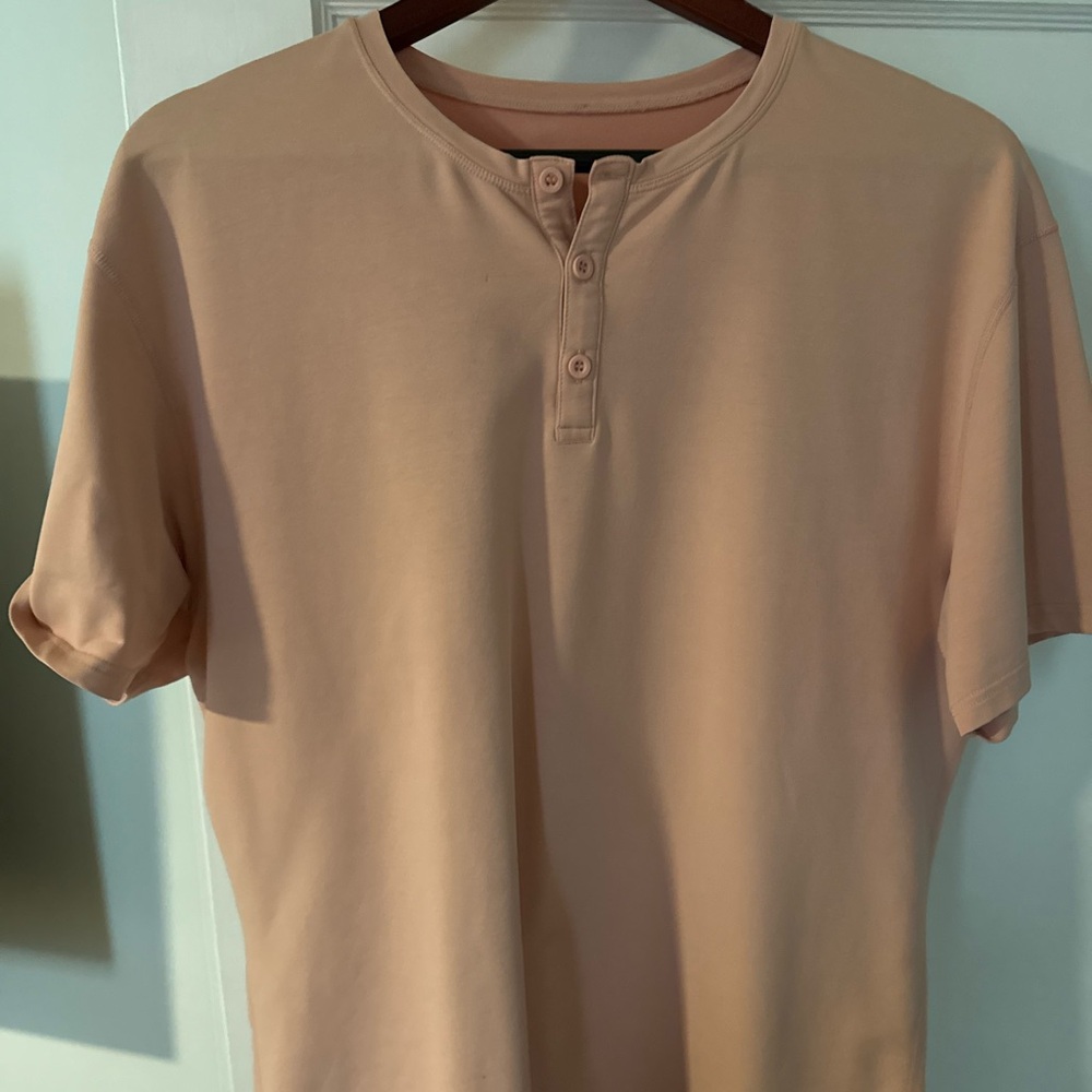 BYLT Basics Men's Casual Button Down Shirt - Salmon LUX cut
